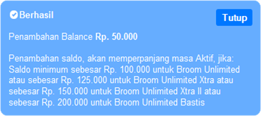 Top Up Pertama Im2 Broom Unlimited Paket Merdeka