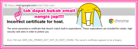 Incorrect certificate for hosting