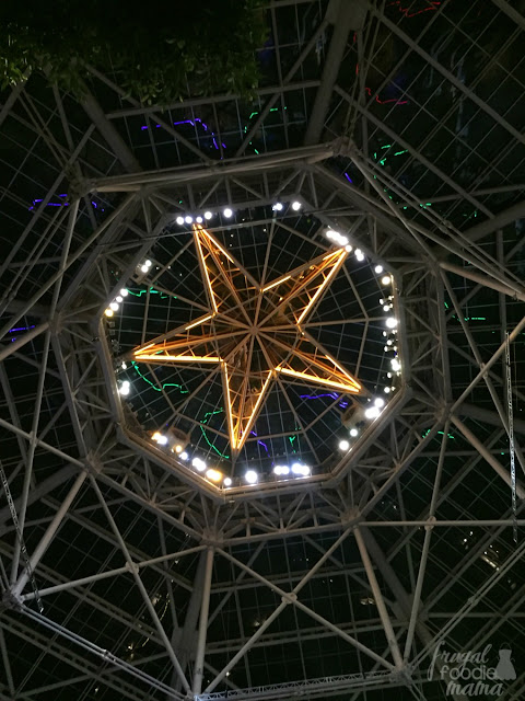 Though the Atrium at the Gaylord Texan Resort is definitely a must-see during the daytime, be sure to also take a stroll through the atrium at night and don't forget to look up.