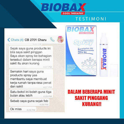 Biobax Cool Therapy , Agen Sah Biobax Cool Therapy , Biobax Cool Therapy Penawar Sakit Pinggang Dan Sakit Belakang , Ubat Sakit Pinggang , Cara Atasi Sakit Belakang , Biobax Spray , Testimoni Pengguna Biobax , Cara Guna Biobax Spray , Biobax Cool Therapy Spray Ajaib , Fast Relief Spray , BIOBAX Kuantan , Agen Sah BIOBAX , BIOBAX Spray , Biobax Cool Therapy Fast Relief ,