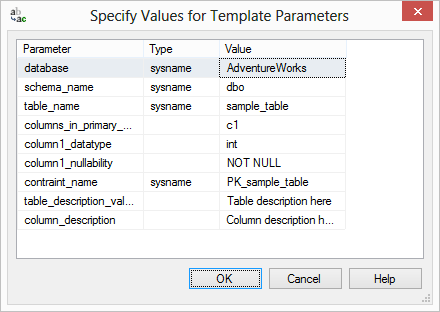 Specify Values for Template Parameters