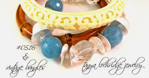  Angelite & Crystal Quartz Bold Bracelet