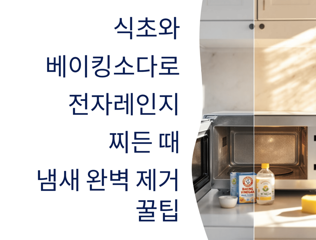 식초와 베이킹소다로 전자레인지 찌든 때 & 냄새 완벽 제거 꿀팁