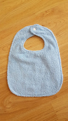 DIY large towel backed baby bib - with pattern