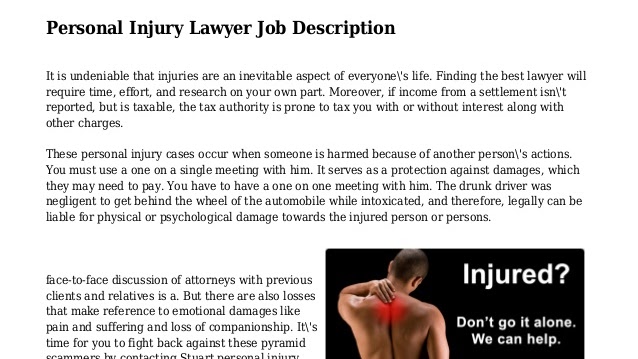 Personal Injury Lawyer - Personal Injury Lawyer Job Description