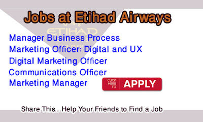 New Jobs In  Etihad Airways | United Arab Emirates 