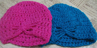 Sweet Nothings Crochet free crochet pattern blog ; photo of Beanie 2 made for donation