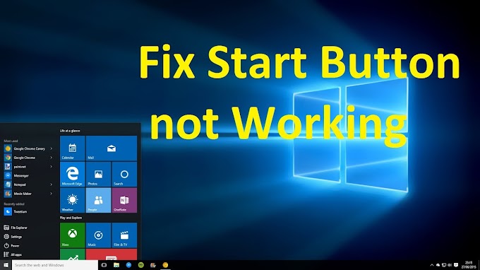 How to fix start menu not working..