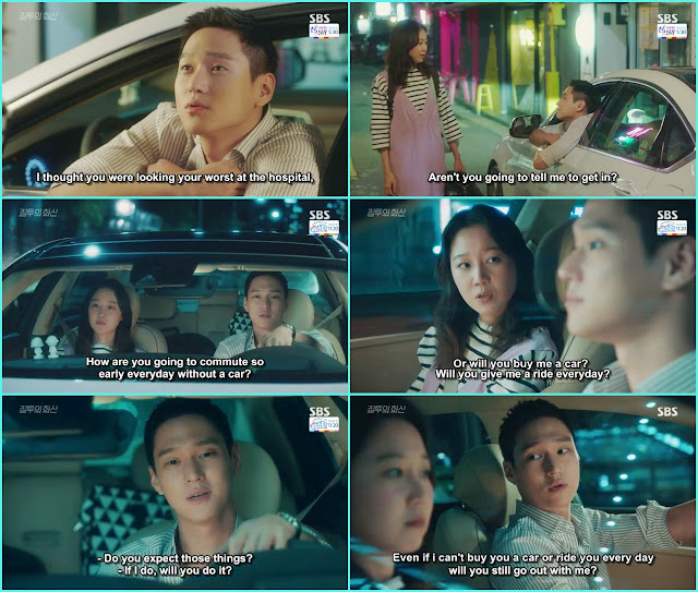  jung won take na ri to the studio in his car - Jealousy Incarnate - Episode 7 Review