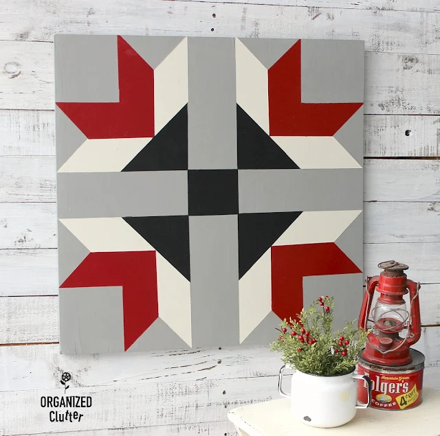 An Up-cycled Garage Sale Barn Quilt #frogtape #easybarnquilt #upcycle