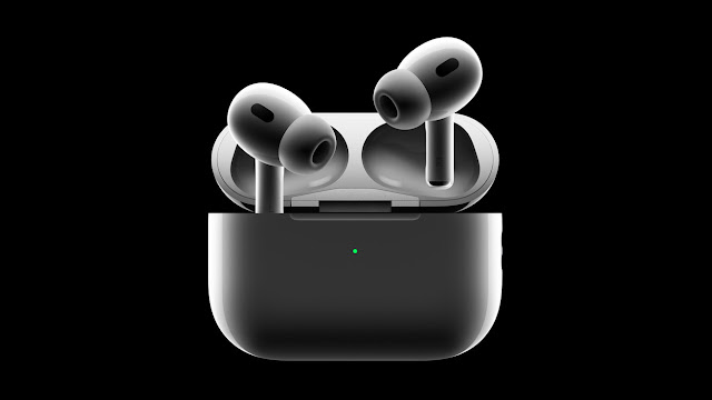 Airpods Pro in a black background