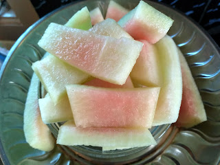 Watermelon white portion as Salad