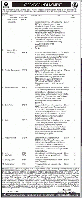 board-of-revenue-authority-Balochistan-jobs-2020-application-form