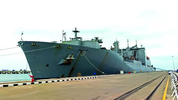 Repair done for US Naval Ship in India by L&T Shipyard