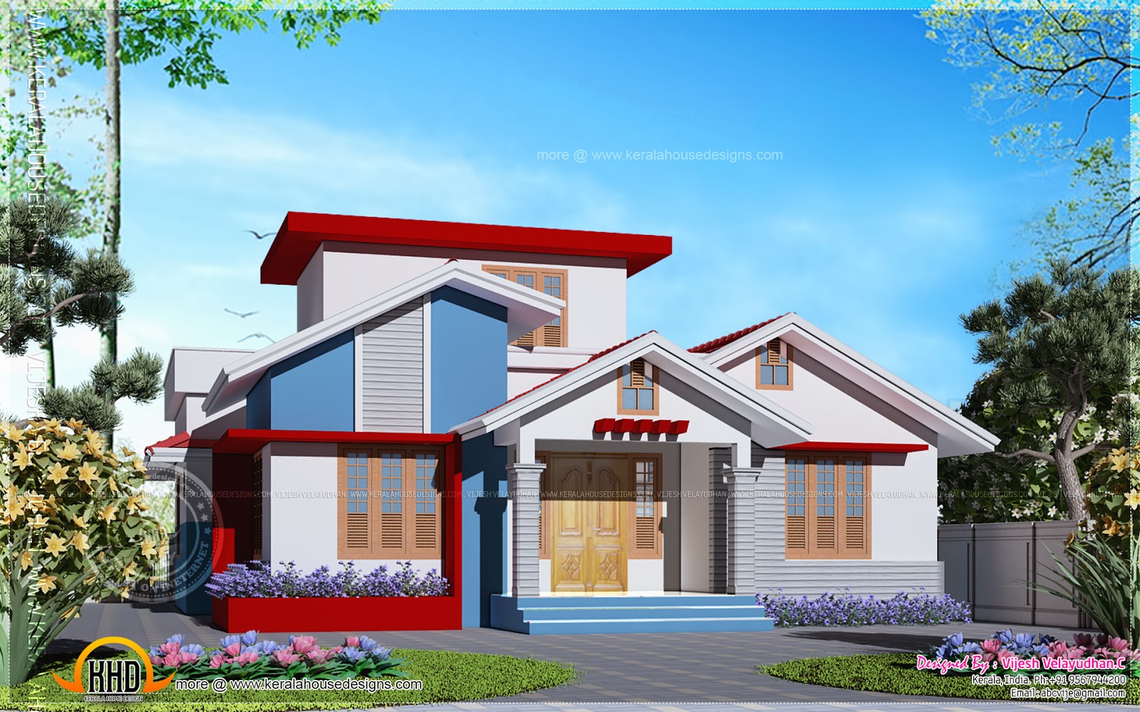 Kerala  home  design  single  floor  Indian House  Plans 