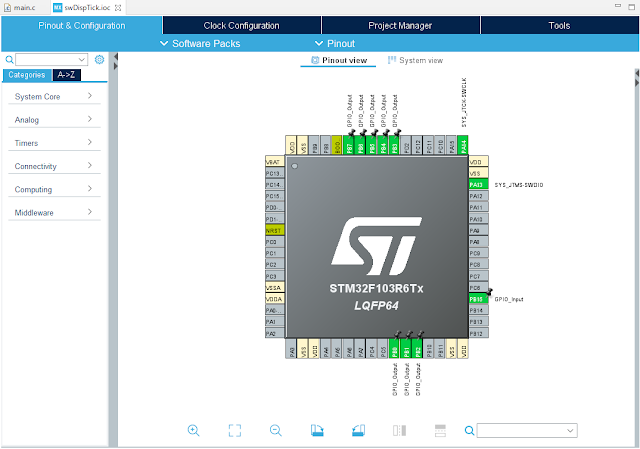 STM32F103R6 SysTick Two-Digit Multiplexing Display and Push Button