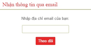 Hộp theo dõi qua email Feed