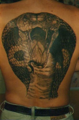 tatouage d animal. Cobra snake tattoo.