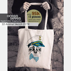 OceanSeven_Shopping Bag_Tas Belanja__Nature & Animal_3D Animal Sketch 25 TX