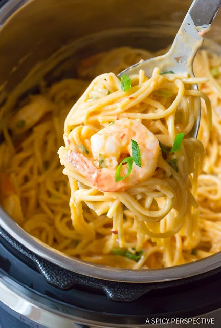 Easy Instant Pot Bang Bang Shrimp Pasta