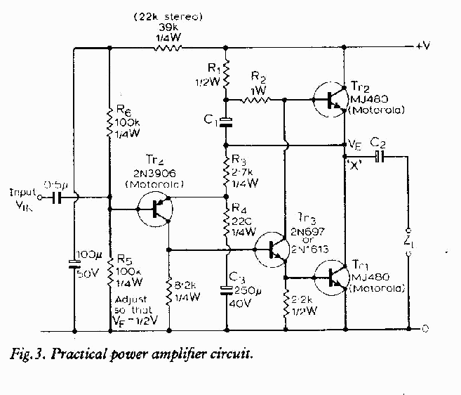 80 Watt Amplifier  Circuit Diagram Circuit Diagram Images