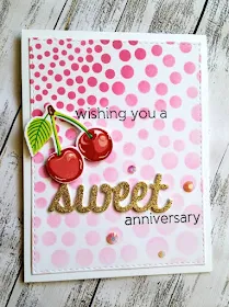 Sunny Studio Stamps: Fresh & Fruity Sweet Word Die Customer Card by Judy Tuck