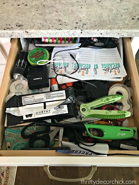 The junk drawer makeover -- before