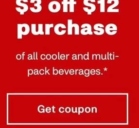$3.00/$12.00 cooler and multi pack beverages email/text CVS crt store Coupon (Select CVS Couponers)