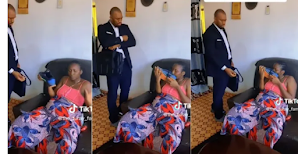 Reactions sparks online as man shares video of his pregnant wife as she collect his shoe and inhales it [Video]