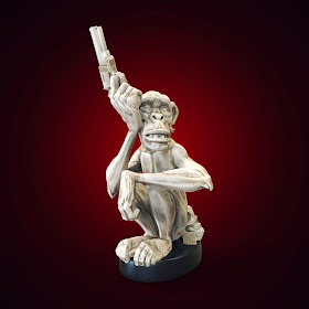 Mike Mignola's Monkey with a Gun Bone Edition Resin Statue by Bigshot Toyworks