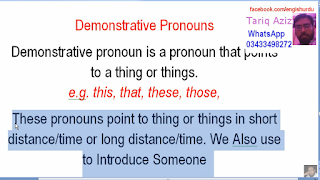 Demonstrative Pronouns