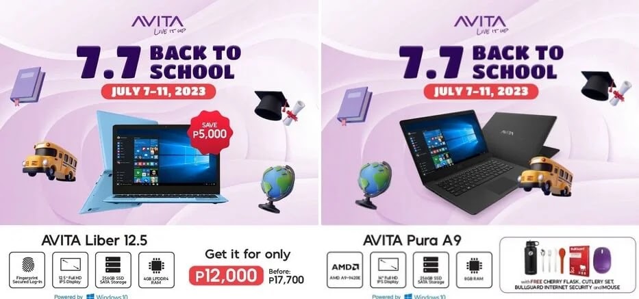 AVITA Pura and AVITA Liber 12.5; Your Back-to-School Must-Haves for As Low As Php12,000