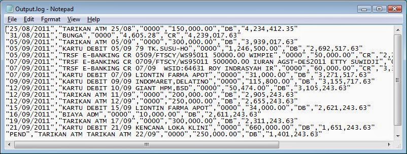 Internet Banking BCA: Download mutasi Internet Banking BCA 