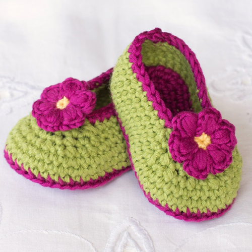 Fairy Blossom Baby Booties - Free Pattern