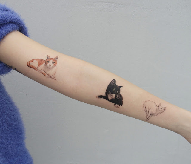 tatuagens femininas de gatos