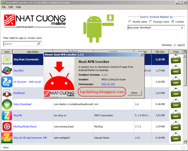Tải ứng dụng từ Google Play bằng máy tính với Real APK Leecher - Hynls Blog