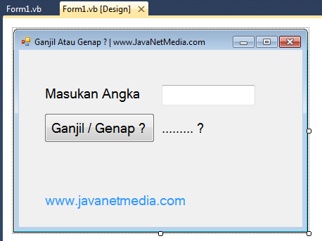 Ganjil Genap Visual Basic .NET | Ganjil Genap VB .NET