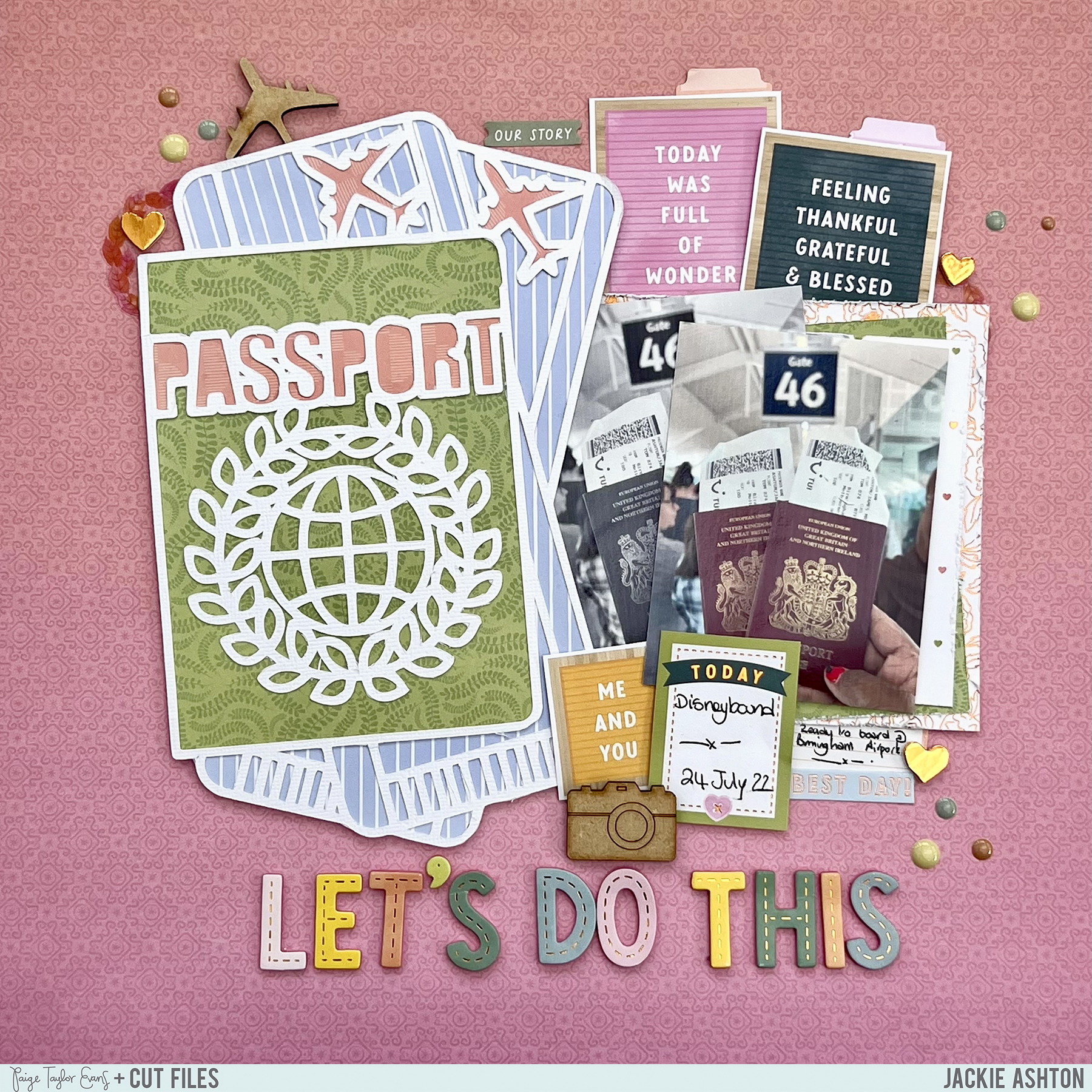 SSC Designs  Take Time To Travel Scrapbook Layout – Scrapbook