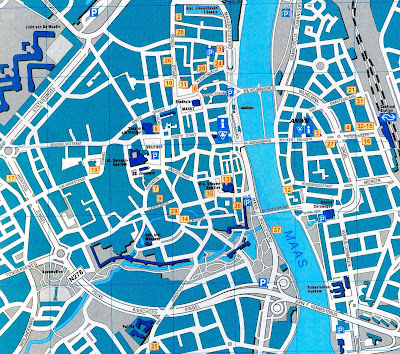 Mapa de Maastricht, Países Bajos.