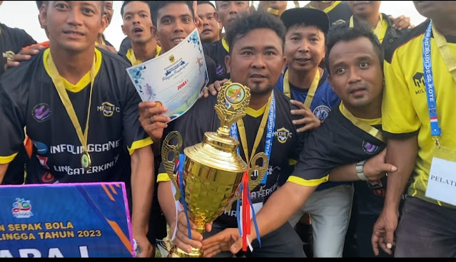 Media FC Juara I Piala Bupati Lingga 2023, Setelah Menang Menang Adu Penalti atas Silingga FC
