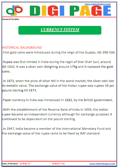 DP | CURRENCY SYSTEM | 11 - MAY - 17 | IMPORTANT FOR SBI PO   