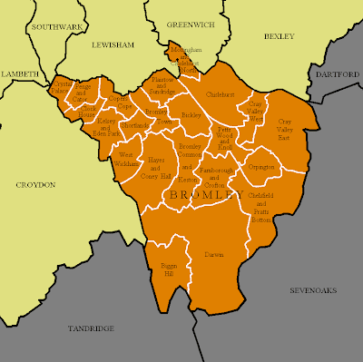 Bromley Map Region Political