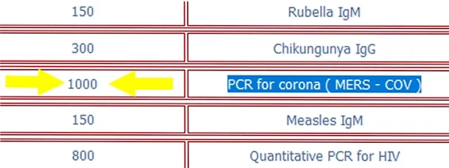 سعر تحليل pcr الخاص بفيروس كورونا الجديد