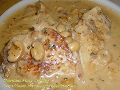 Pork Chop with Mushroom Beer Sauce