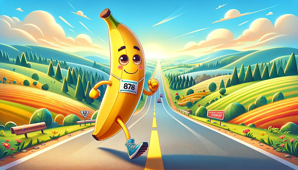 どこまでも走れそうなバナナ
