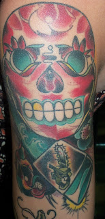 sugar skull, tattoo, tattoos