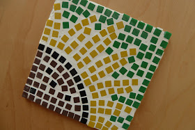 Sunflower mosaic coaster