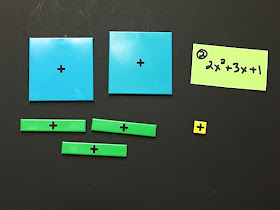 How to factor a trinomial with algebra tiles when the A value is greater than 1