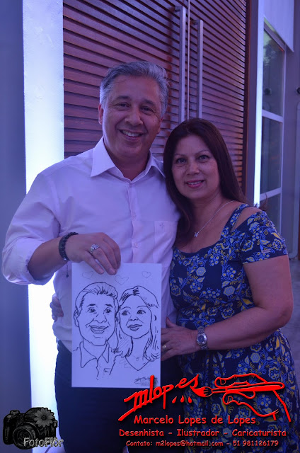 Caricaturas ao vivo com o Desenhista Marcelo Lopes de Lopes