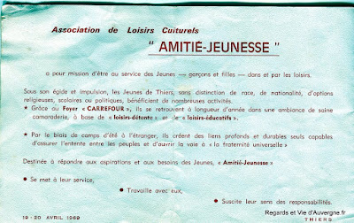 Amitié-Jeunesse, Thiers, 1969.